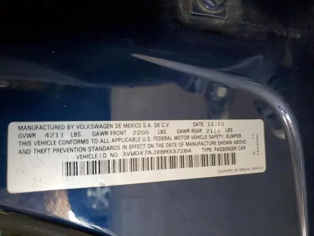 2011 VOLKSWAGEN JETTA SE  
