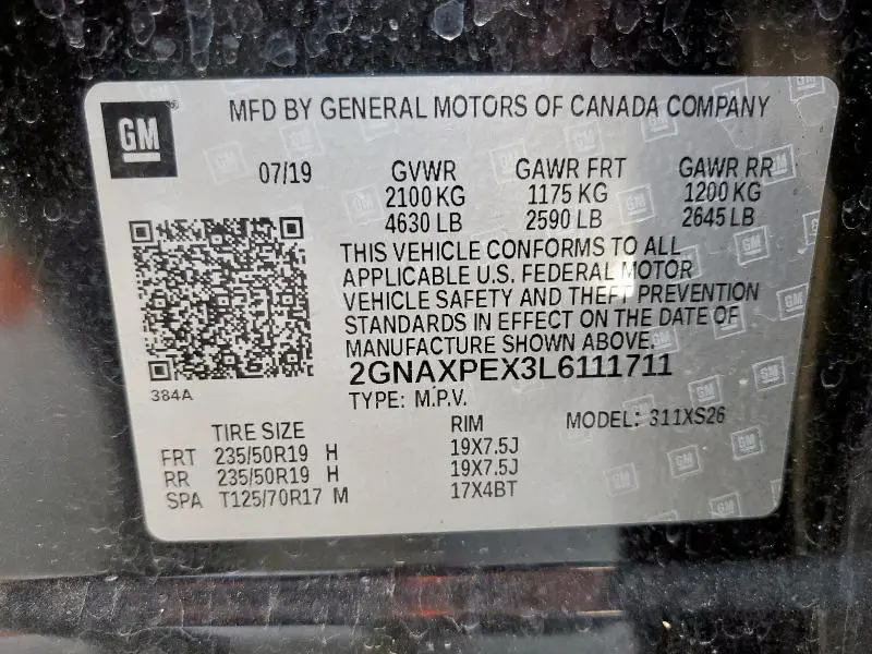2020 CHEVROLET EQUINOX PREMIER
