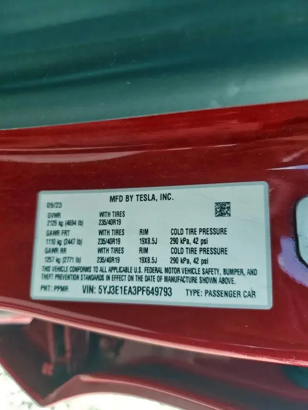 2023 TESLA MODEL 3   