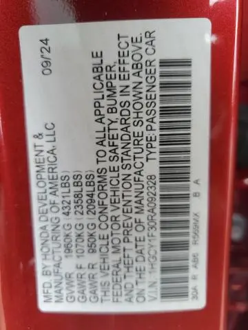 2024 HONDA ACCORD EX  