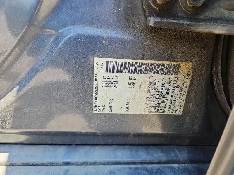 2011 NISSAN MAXIMA 3.5 S  