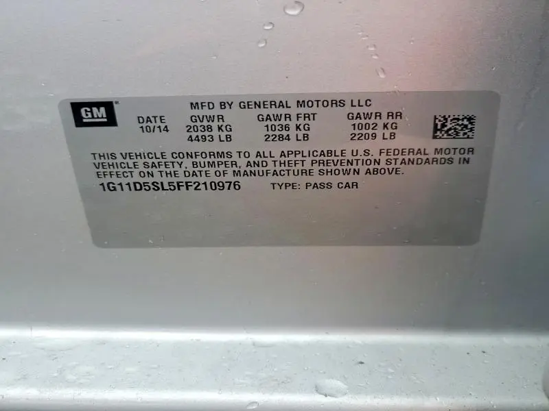 2015 CHEVROLET MALIBU 2LT  