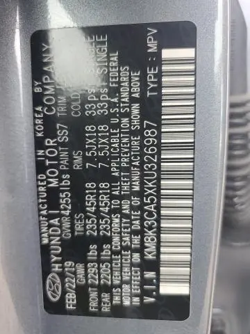 2019 HYUNDAI KONA LIMITED  