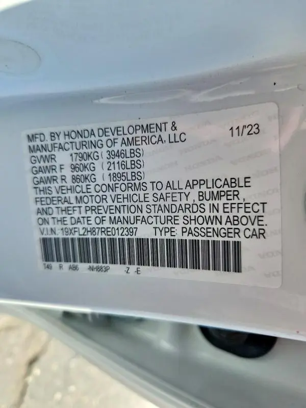 2024 HONDA CIVIC SPORT  