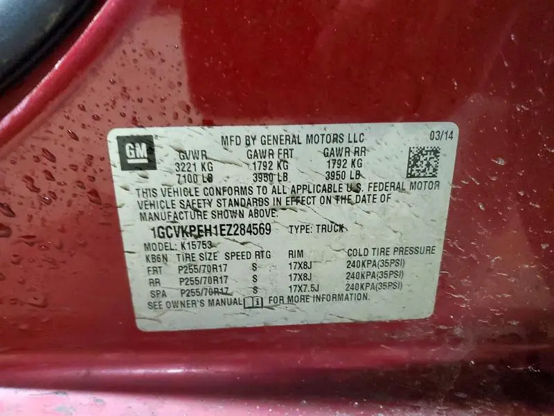 2014 CHEVROLET SILVERADO K1500  