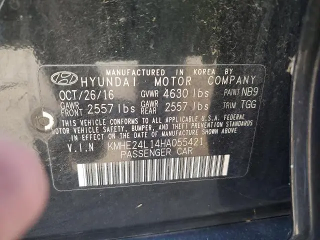 2017 HYUNDAI SONATA HYBRID  
