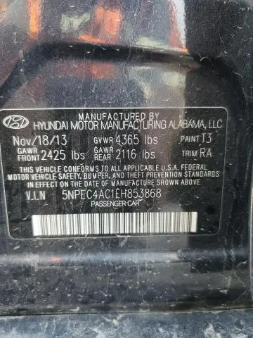 2014 HYUNDAI SONATA SE  