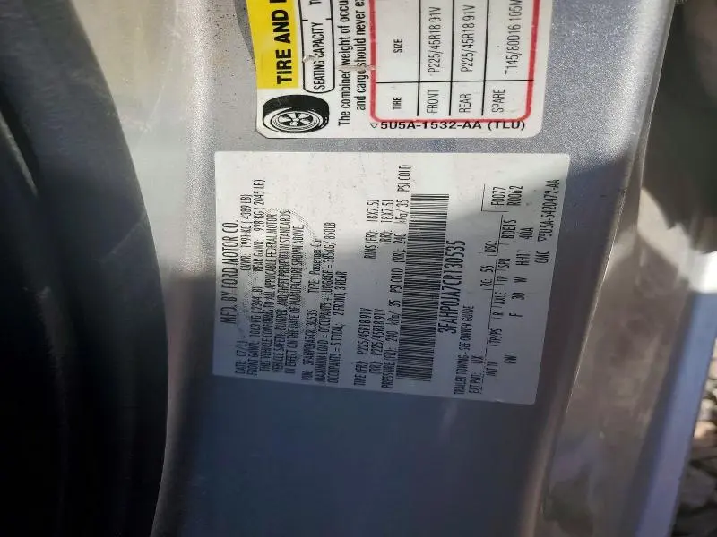 2012 FORD FUSION   