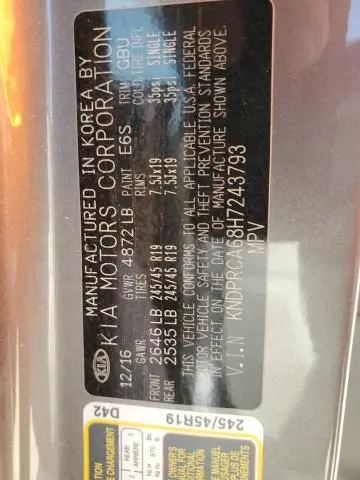 2017 KIA SPORTAGE SX  