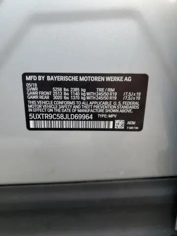 2018 BMW X3 XDRIVE30I  