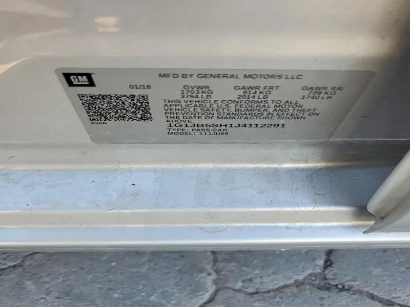 2018 CHEVROLET SONIC LS  