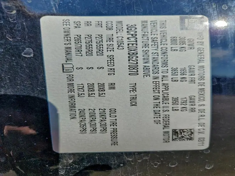 2011 CHEVROLET SILVERADO C1500 LTZ  