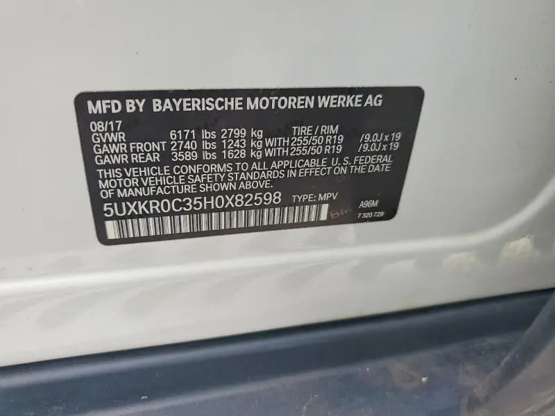 2017 BMW X5 XDRIVE35I  