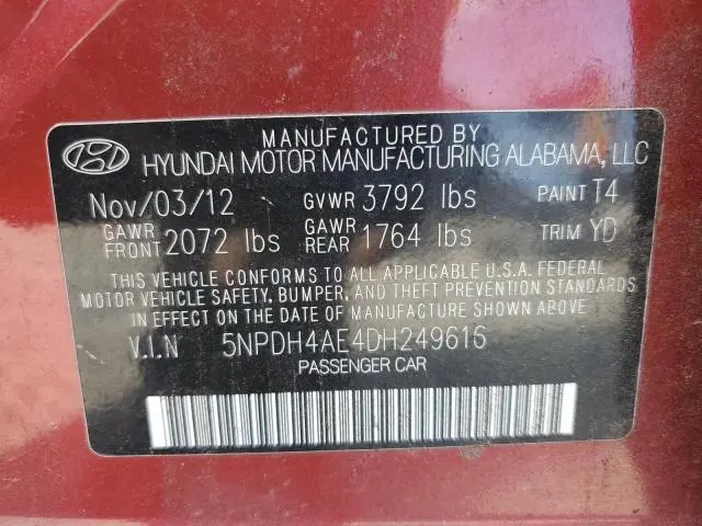 2013 HYUNDAI ELANTRA GLS  