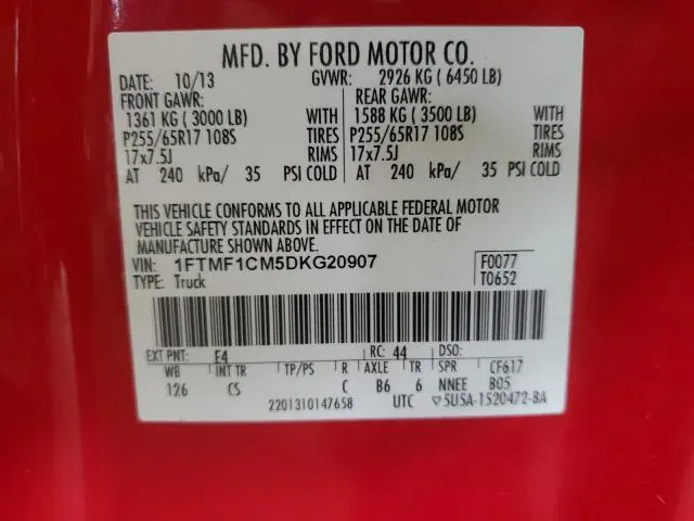 2013 FORD F150   