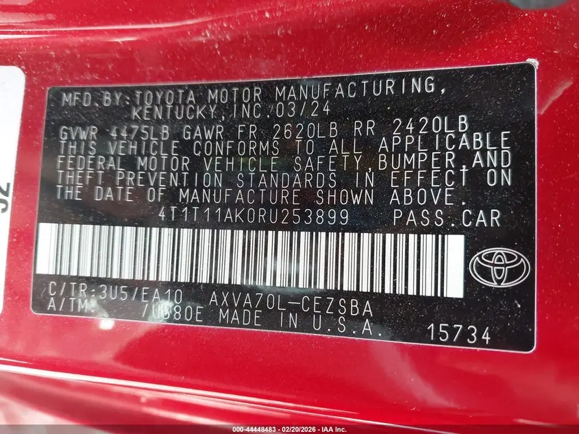 2024 TOYOTA CAMRY SE