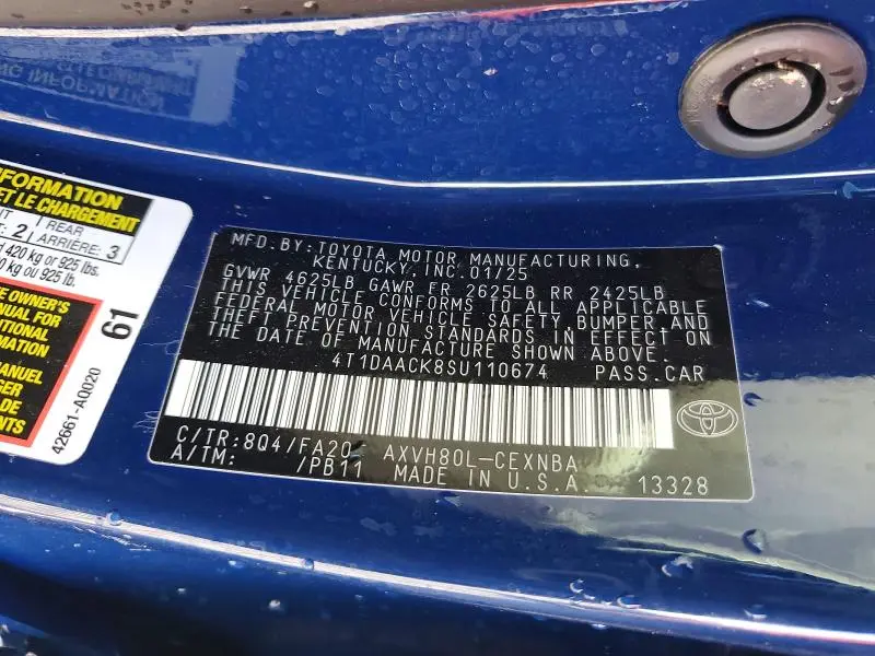 2025 TOYOTA CAMRY LE  