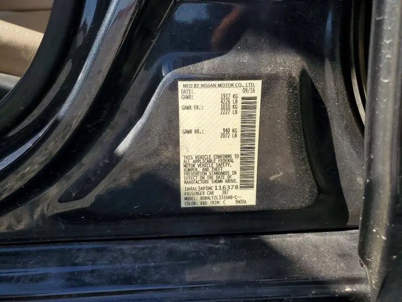 2017 NISSAN ALTIMA 2.5 SL  