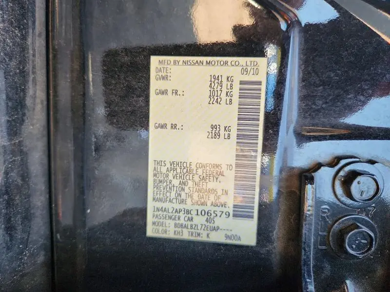 2011 NISSAN ALTIMA 2.5  