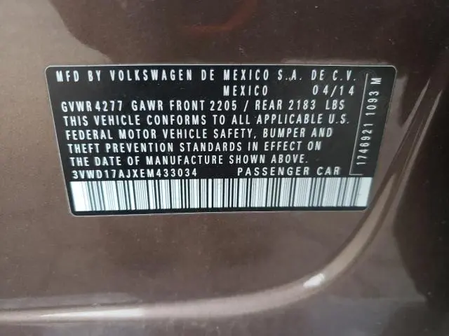 2014 VOLKSWAGEN JETTA SE  