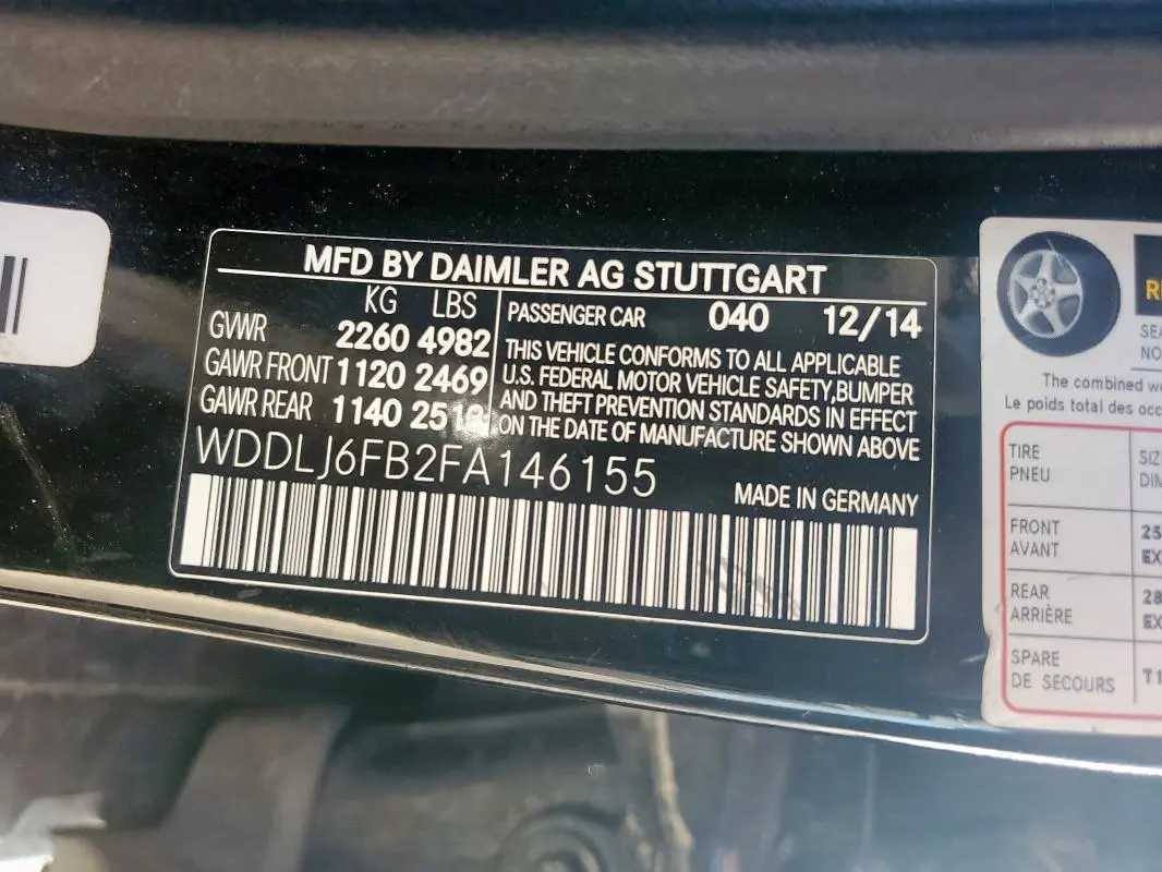 2015 MERCEDES-BENZ CLS 400  