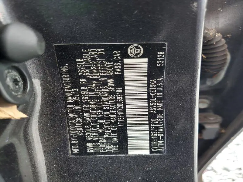 2013 TOYOTA CAMRY SE  