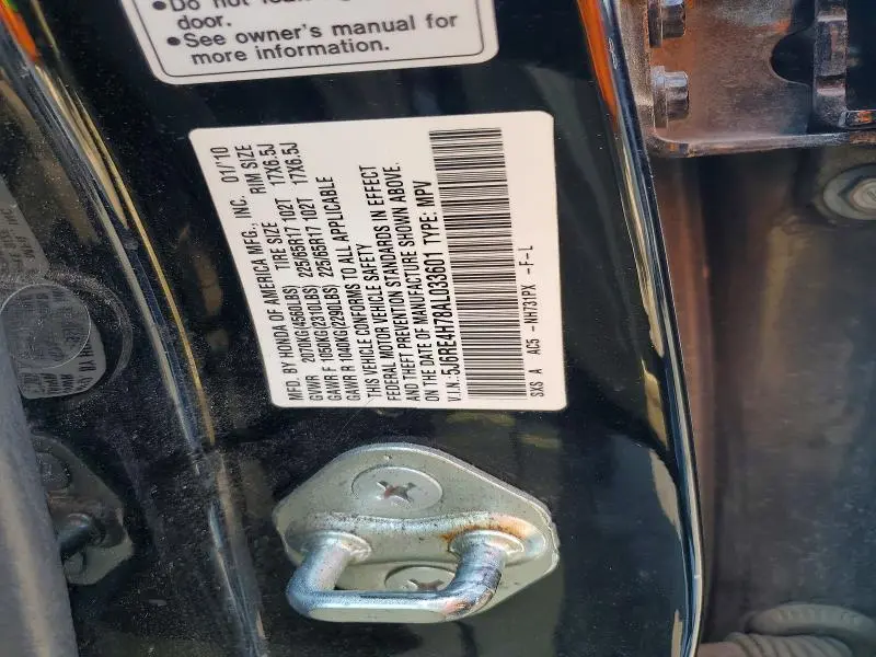 2010 HONDA CR-V EXL  