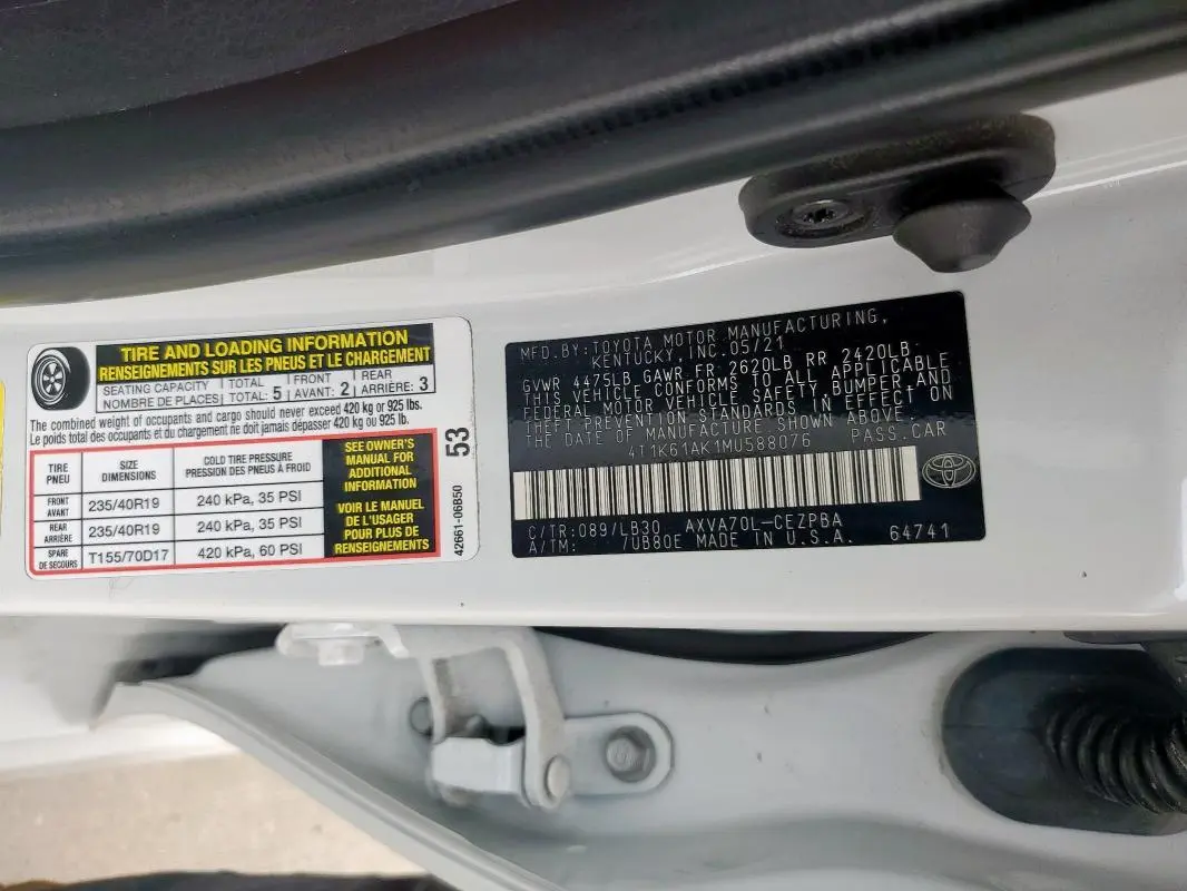 2021 TOYOTA CAMRY XSE  