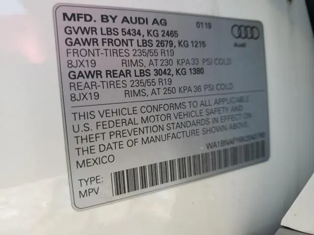 2019 AUDI Q5 PREMIUM PLUS  