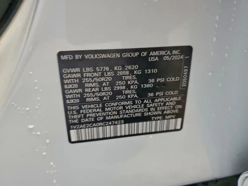 2024 VOLKSWAGEN ATLAS CROSS SPORT SEL R-LINE  