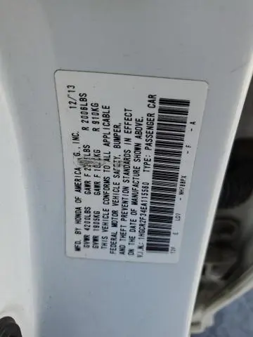 2014 HONDA ACCORD LX