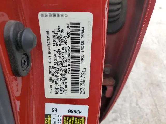 2010 TOYOTA COROLLA BASE  