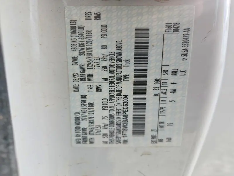 2023 FORD F350 XL SD SRW 4WD 6.8L V8