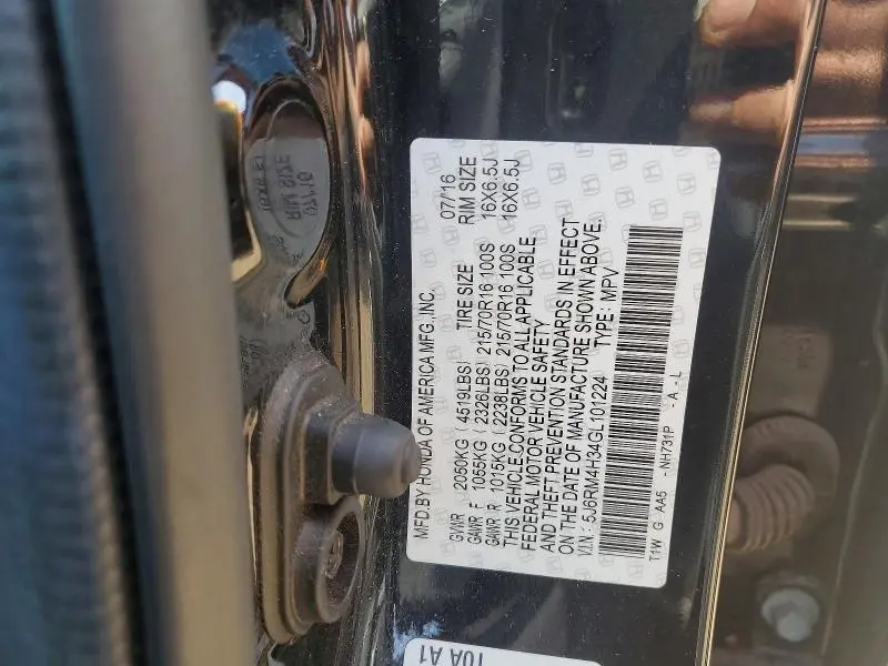 2016 HONDA CR-V LX  