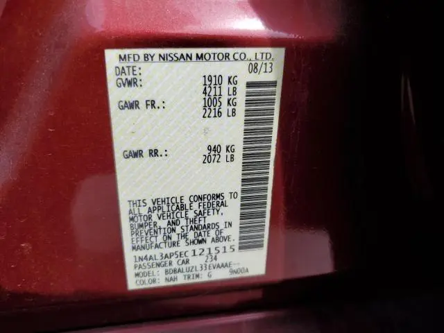 2014 NISSAN ALTIMA 2.5  