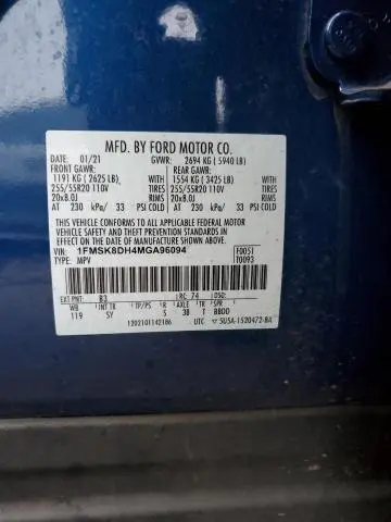 2021 FORD EXPLORER XLT  