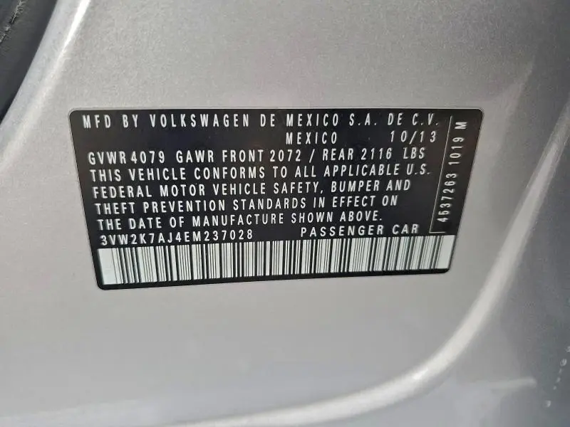 2014 VOLKSWAGEN JETTA BASE  