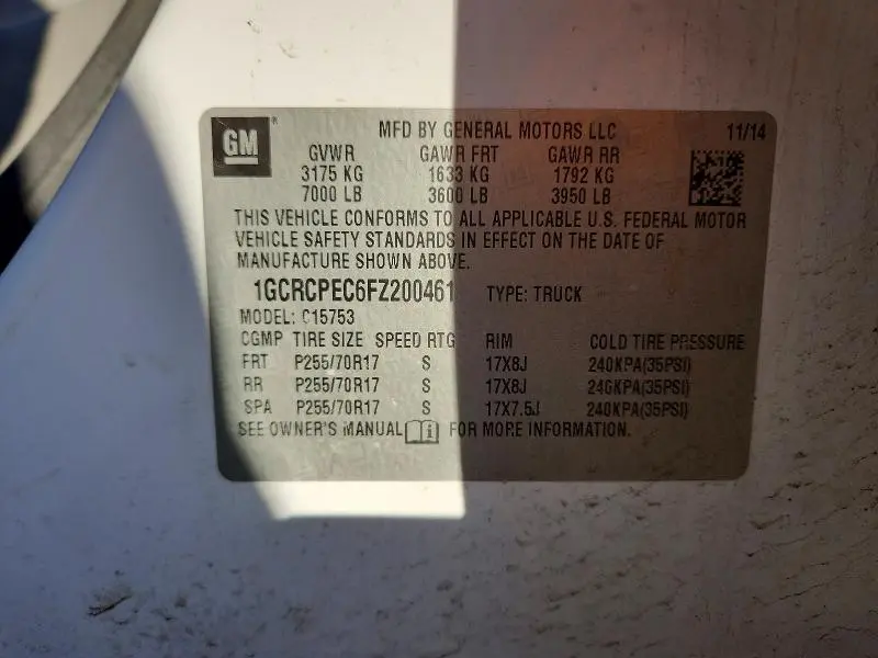 2015 CHEVROLET SILVERADO C1500  