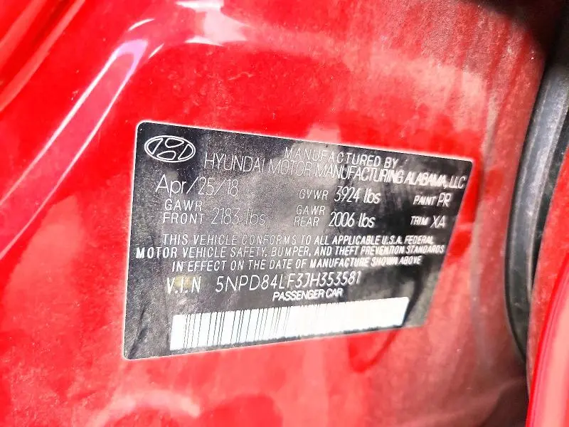 2018 HYUNDAI ELANTRA SEL  