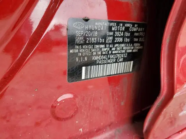 2019 HYUNDAI ELANTRA SEL  