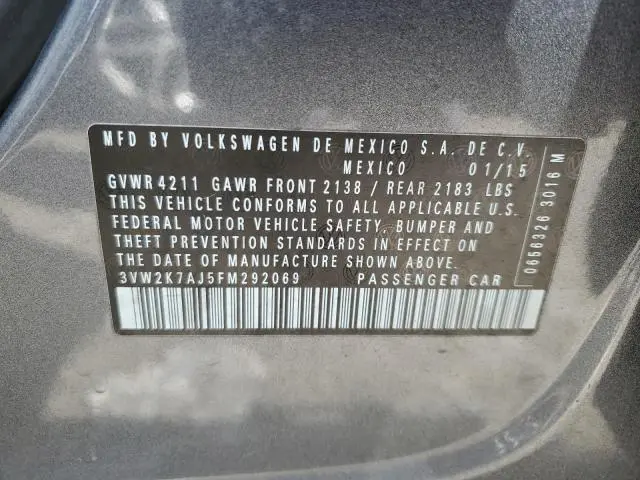 2015 VOLKSWAGEN JETTA BASE  