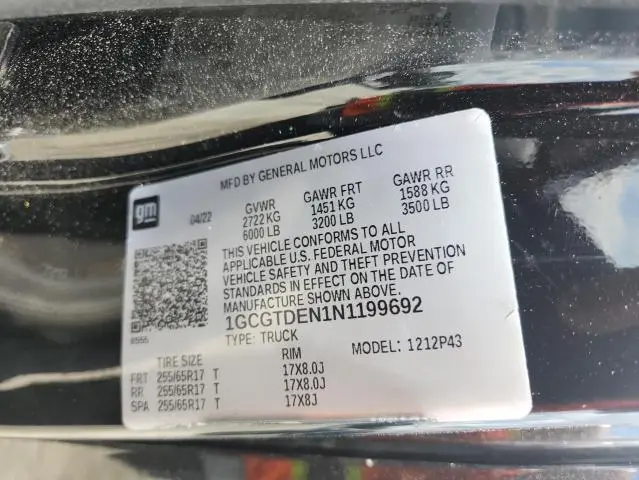 2022 CHEVROLET COLORADO Z71  
