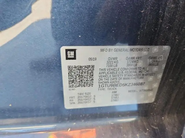 2019 GMC SIERRA K1500 SLE  