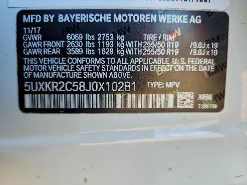 2018 BMW X5 SDRIVE35I  