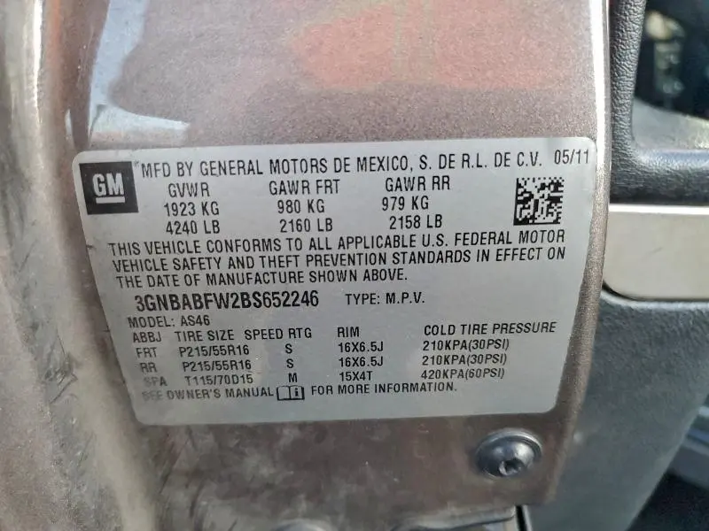 2011 CHEVROLET HHR LT  