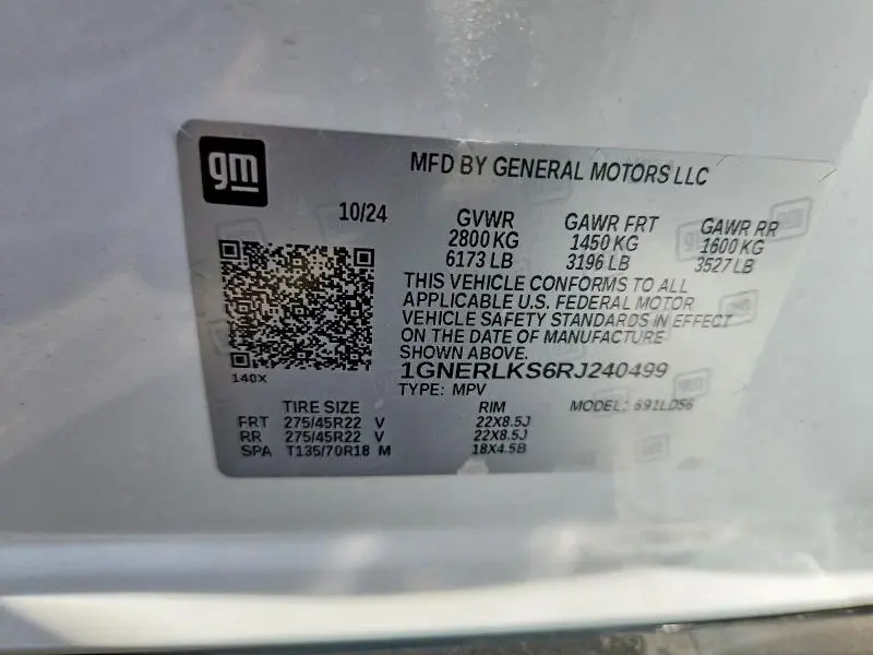 2024 CHEVROLET TRAVERSE RS  