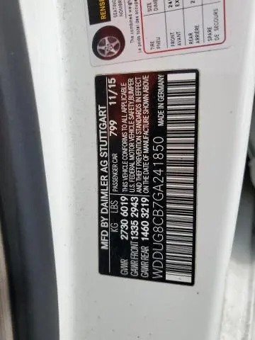 2016 MERCEDES-BENZ S 550