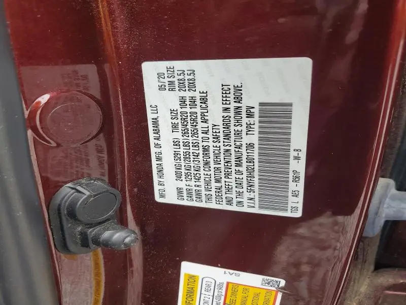 2020 HONDA PASSPORT ELITE  