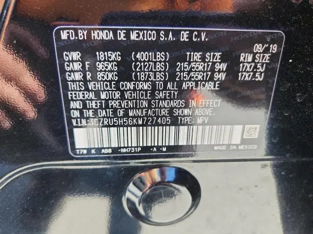 2019 HONDA HR-V EX