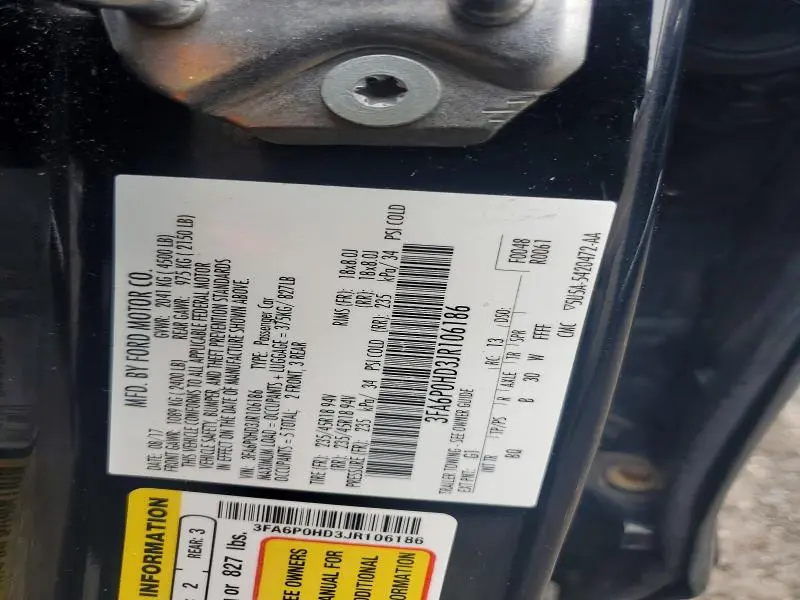 2018 FORD FUSION SE  